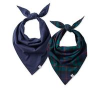 Pet Passion Lot de Bandanas 100% Coton Bio pour Chiens de Petite, Moyenne et Grande Taille, Motif écossais Noir, Taille XS/S