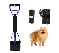 Pet Pooper Scooper, Dogs Waste Scoops Pickup Remover, Lightweight & Compact Dog Poo Picker, with Waste Bags Dispenser, for Walks Garden Dog Poop Waste Pick Up Rake (M)