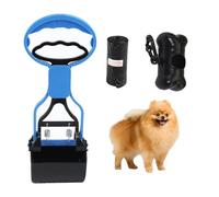 Pet Pooper Scooper, Dogs Waste Scoops Pickup Remover, Lightweight & Compact Dog Poo Picker, with Waste Bags Dispenser, for Walks Garden Dog Poop Waste Pick Up Rake (S)