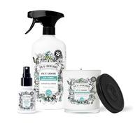 Pet-Pourri Pawsitively Fresh - Ensemble éliminateur d'odeurs d'animaux de compagnie - 40 ml et 3,8 ml d'air + vaporisateur éliminateur d'odeurs de tissu et bougie éliminatrice d'odeurs d'animaux de