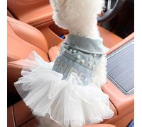 Pet Puppy Cat Clothing Source Factory Direct Sales Spring and Autumn Style Spicy Girl Denim Skirt Collection (Jupe en jean de mariée, M)