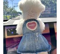 Pet Puppy Cat Clothing Source Factory Direct Sales Spring and Autumn Style Spicy Girl Denim Skirt Collection (Hani Love Cowboy Skirt X-Small)