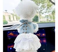 Pet Puppy Cat Clothing Source Factory Direct Sales Spring and Autumn Style Spicy Girl Denim Skirt Collection (Texas Denim Skirt Medium)