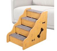 Pet Ramp Stairs, Indoor Dog Steps, Furniture Climbing Aid, Soft Non-Slip Steps for Sofa Bed Couch Window RV, Easy Access for Small Medium Large Dogs Cats, Apartment Bedroom Living Room Access