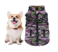 Pet Reflect Veste d'hiver réfléchissante douillette doublée en , tenue réglable, résistante au froid, pour la marche et l'entraînement dans la neige ou la pluie, trouble