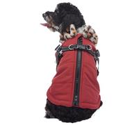 Pet Reflect Veste d'hiver réfléchissante douillette doublée en , tenue réglable, résistante au froid, pour la marche et l'entraînement dans la neige ou la pluie, trouble