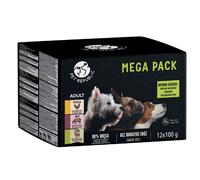 Pet Republic nourriture humide pour chiens de petite race morceaux en sauce délicate MIX 3 saveurs 12x100g