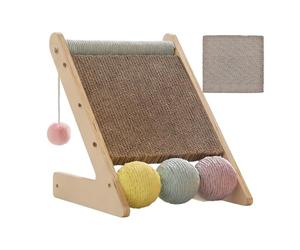 Pet Scratchings Pads | Triangle Interactive Design | 28x30x33cm | Cat Scratching Board with Ball | Scratching Cardboard Cat Toy | Promotes Exercise Enrichment | for Living Rooms