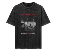 Pet Sematary Dead Better Stephen King Retro 80'S Horror Movie Black T-Shirt Printed Tee Graphic Top for Men Unisex Shirt XL