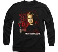Pet Sematary - "I Want To Play" T-shirt Homme/Femme Unie TV10914 (XXL) (Noir)
