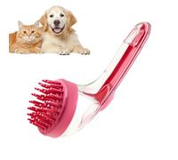 Pet Shampoo Brush, Cat Dog Scrubber, 18x7x7.5cm/7.09x2.76x2.95 Inches Gentle Massage Cleaner with Built-In Soap Dispenser, Soft Bristles for Bath Time, Travel, Grooming, Pool Use Silicone