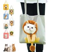 Pet Shoulder Bag, Adjustable Neck Opening,for Cats & Small Dogs Outings (H,M)