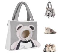 Pet Shoulder Carrier Bag, Cozy Dog Sling Carrier, Cute Bear Pet Carriers Bag with Head-Out Design, with Adjustable Strap, Breathable Mesh Opening,Portable Pets Carriers Bag (1 Pc)