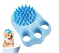 Pet Shower Brush, Silicone Grooming Scrubber, 4,25 x 3,35 x 1,85 Inches Soft Bristle Brush with Shampoo Dispensing Build, Cat Bathing Tool, Grooming Massage for Home Kitten