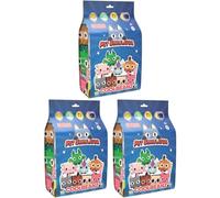 Pet Simulator Roblox Series 1,2 & 3 Édition limitée Cube Plush - Boîtes, paquets, sacs aveugles et figurines - (Coolbeanz Sac aveugle en peluche de 12 cm avec DLC - Lot de 3)