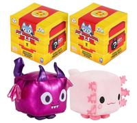 Pet Simulator Roblox Series 1, 2 et 3 Édition limitée Cube Plush - Boîtes à aveugles porte-bonheur, paquets, sacs aveugles et figurines - (Série 1 Peluche de 12 cm avec DLC - Lot de 2)