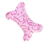 Pet Sleep Pillow - Plush PP Cotton 24cm Bone Shaped, Comfortable Neck