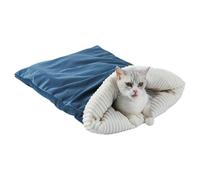 Pet Sleeping Bag, Cat Hideaway for Warming Pad Sack with Velvet Plush, Winter Pets Nests with Rest Function, Cat Bed for Indoor Car Travel Home Hiding for Kitten Puppy Small Dog