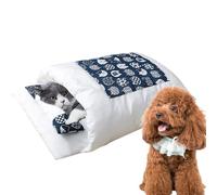 Pet Sleeping Bag - Cuddly And Detachable Washable Tunnel Cat Bed | Easy To Clean Detachable & Washable Sleep Zone Cuddle Cave For Indoor Puppy and Kitten With Pillow Warming Bed