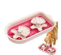 Pet Slow-Feeding Double Bowl - 17.72x9.45x2.76 inches Dog Bowl Slow Feeder | Double Bowls SlowFeeder for Pet | Interactive Dog Feeding Bowls | Puzzle Feeder DogBowl for Small Dogs Pets Cats