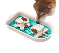 Pet Slow-Feeding Double Bowl - 17.72x9.45x2.76 inches Dog Bowl Slow Feeder | Double Bowls SlowFeeder for Pet | Interactive Dog Feeding Bowls | Puzzle Feeder DogBowl for Small Dogs Pets Cats