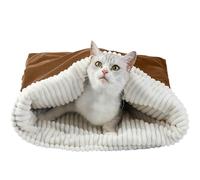 Pet Snuggle Nid chaud en peluche pour chat - 65 x 45 x 3 cm | Isole efficacement l'air froid | Lit d'hiver pour chat pour se cacher, se cacher, se blottir, voyage, voiture, intérieur, automne, Noël