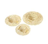 Pet Sombrero Chapeau de paille d'été réglable Hawaï Garden Sun Bucket Cap Chapeau de plage pour chiots petits chiens chats Taille SML TnS469