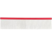 PET -Stahlkamm 2 verschiedene Dichten verhindert die statische Hundepflege mit abgerundeten Enden für lange und kurze Rassen rot 16 cm/6,3 Zoll