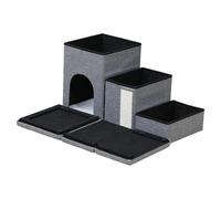 Pet Stairs Bed, Dog Stairs Storage, Dog Ramp Storage Dog Ladder with Storage Multifunctional Dog Stairs Dog Stairs with Compartments Dog Stairs Dog Steps with Shelves