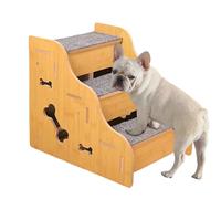 Pet Stairs Dog Steps - Puppy Climbing Ramp for High Furniture Access | Foam Structure with Soft Fabric Cover, Non Slip Base Design, Lightweight Portable Steps for Sofa Bed Window Indoor Home Use