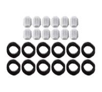 PET STANDARD Lot de 12 filtres à eau de rechange et 12 éponges pré-filtrantes de rechange compatibles avec les fontaines automatiques Rellaty et Neareal 3,2 l