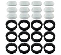 PET STANDARD Lot de 12 filtres à eau de rechange et 12 éponges pré-filtres de rechange compatibles avec fontaine à eau Petlibro® en acier inoxydable