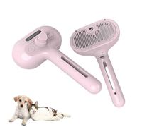 Pet Steam Brush for Dogs, Pet Grooming Brush,Magic Wand For Pet Hair with Spray and Release Button,3-in-1 Pet Grooming Brush Usb Charging,for Most Long-haired and Short-haired Pets (Pink)