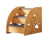 Pet Steps for Cats, Indoor Wooden Dog Stairs, 3-Tier Non-Slip Climbing Ladder High Bed Access, Safe Lightweight Steps Small Medium Large Dogs, Home Bedroom Couch Pets Supplies