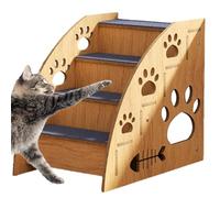 Pet Steps for Cats, Indoor Wooden Dog Stairs, 3-Tier Non-Slip Climbing Ladder High Bed Access, Safe Lightweight Steps Small Medium Large Dogs, Home Bedroom Couch Pets Supplies