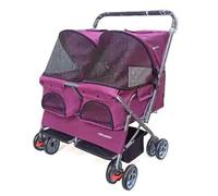 Pet Stroller Poussette double pliable pour animaux de compagnie de petite et moyenne taille Chats - Chariot pratique à deux animaux pour un voyage facile et des aventures en plein air