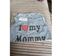 Pet T-Shirt I Love My Mommy Gris Taille M