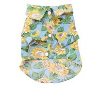 Pet T-Shirts À La Mode Impression Respirant Lâche Ourlet Soleil Bloc Chien D'été Chemises pour Animaux De Compagnie Chats Chiens (L)