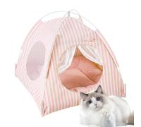 Pet Tent Cats Dogs, Indoor Semi-Enclosed Pet Bed, 14.17x14in Comfortable Resting Cushion, Puppies Bunnies Set, Removable Washable for Small Pets Like Kittens
