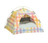 Pet Tent Foldable Mesh Ventilation - Bed Shelter with Soft Cushion Cat Tent | Cat Tent Bed for Living Room Home Apartment Dorm Patio Balcony | Porch Pet Tent Foldable Mesh Ventilation Bed Shelter with