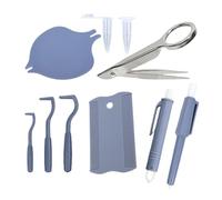 Pet Tick Removal Tool Set (10 Piece) | PP & Metal, 80g, Professional Kit | Tweezers & Hooks For Cats, Dogs, Rabbits & Horses | Complete Flea & Tick Remover For Pets & Livestock