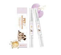 Pet Toothbrush Pen - 2 Piece Ergonomic Dog Teeth Cleaning Tool for Hygiene, Gentle Care with Comfortable Grip, Veterinary Grooming Supply for Stain Removal, Fresh Breath, Daily Routine