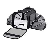 Pet Travel Carrier, Dog Carrier Bag, Large Soft Sided Pet Carrier, Detachable Dog Bag Carrier, Expandable Cat/Dog Carrier Bag with Removable Fleece Pad Adjustable Shoulder Strap for Carrying Outdoors