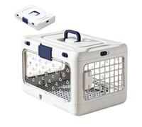 Pet Travel Crate, Portable Foldable Hard-Sided Cat Carrier Box, 19.69inch | Secure Hard-Sided Build, Lightweight Foldable Design, Comfortable Pet Carrier For Outings, Camping, Road Trips, Hiking,