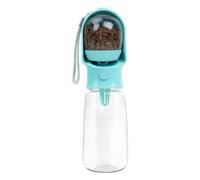 Pet Water Bottle with Built in Food Stōrage- Pořtable Outdoor Drinking Feeding Device for Dog Cat Walks Hiking, Travel Pet Accessory Gift