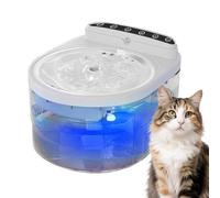 Pet Water Fountain - ABS 3000ml Smart Motion Sensor Dispenser | Automatic Cat Drinking Fountain, Quiet Wireless Rechargeable Water Feeder for Dog Kitten Puppy Home Apartment Living Room Entryway