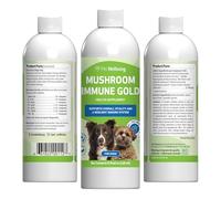 Pet Wellbeing Or Immunitaire Champignon - Puissant Soutien Complémentaire Santé, Alternative pour Les Chiens Et Les Chats Immunodéprimés - 8 Oz