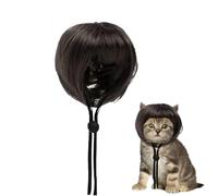 Pet Wig Adjustable Fit, Funny Fake Hair with Bangs, Costume Accessory for Dogs and Cats, Perfect for Celebration Holiday Event, Comfortable Lightweight Design for Pets Indoor Or Outdoor Fun