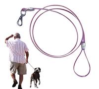 Pet Wire Leash - 47.24x1.18x0.28 inches Anti-Bite Leash | Dog Rope for Large Dogs | Steel Chew Proof Dog Rope Training Ropes | Multipurpose Dogs Outside Ropes Cable Outdoor DogRope for Parks