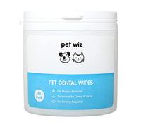 Lingettes dentaires à l'huile de Menthe Verte pour Chiens et Chats Élimine la Plaque Dentaire et Le tartre, Soin des gencives et Aucun rinçage nécessaire.